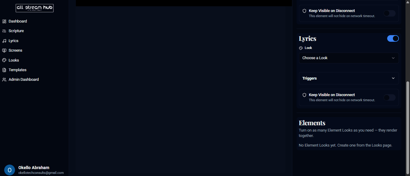 The Screen Designer layer panel